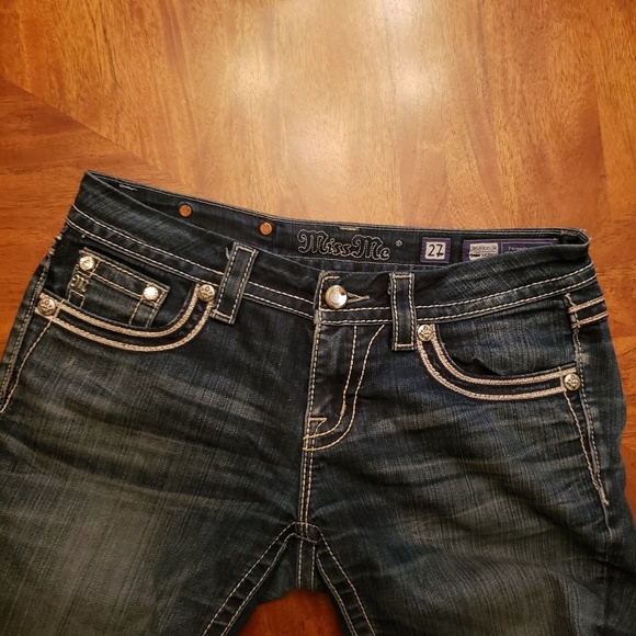 Miss Me Blue Wing Jeans Size 27 - Picture 3 of 8